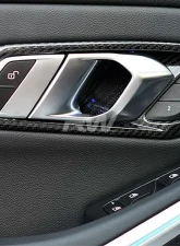 RW Carbon Fiber Interior Door Handle Trims w/ HK Sound BMW G20 3 Series 2019-2022                                     - bmwg20015-1 - Image 2