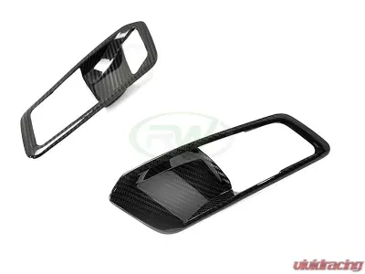 RW Carbon Fiber Interior Door Handle Trims w/ HK Sound BMW G20 3 Series 2019-2022 - bmwg20015-1