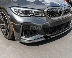 RW Carbon 3D Style Carbon Fiber Front Lip Spoiler BMW G20 3-Series 2019-2022