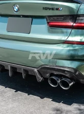 RW Carbon DTM Style Carbon Fiber Rear Diffuser BMW G20 M340i 2019-2022                                     - bmwg20027 - Image 6