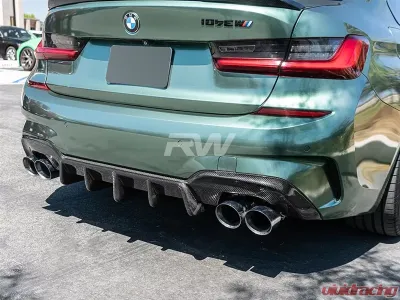 RW Carbon DTM Style Carbon Fiber Rear Diffuser BMW G20 M340i 2019-2022 - bmwg20027
