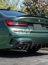 RW Carbon DTM Style Carbon Fiber Rear Diffuser BMW G20 M340i 2019-2022                                     - bmwg20027 - Image 2