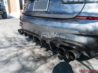 RW Carbon DTM Style Carbon Fiber Rear Diffuser BMW G20 M340i 2019-2022 - bmwg20027