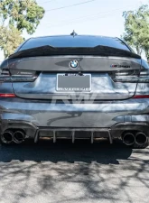 RW Carbon DTM Style Carbon Fiber Rear Diffuser BMW G20 M340i 2019-2022                                     - bmwg20027 - Image 4