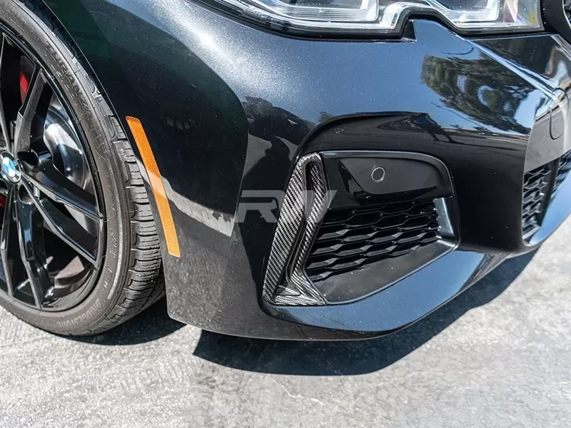 RW Carbon Fiber Front Bumper Grille Trims BMW G20 M340i 2019-2022 - bmwg20028