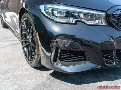 RW Carbon Fiber Front Bumper Grille Trims BMW G20 M340i 2019-2022 - bmwg20028
