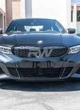 RW Carbon Fiber Front Bumper Grille Trims BMW G20 M340i 2019-2022                                     - bmwg20028 - Image 3