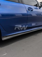 RW Carbon K Style Carbon Fiber Side Skirt Extensions BMW G20 3-Series 2019-2022                                     - bmwg2008 - Image 6