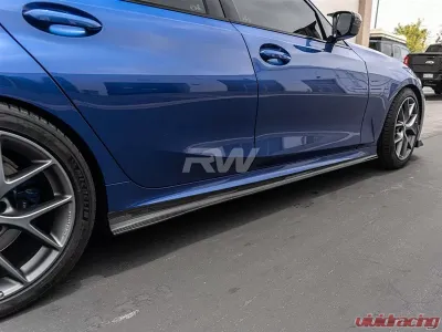 RW Carbon K Style Carbon Fiber Side Skirt Extensions BMW G20 3-Series 2019-2022 - bmwg2008