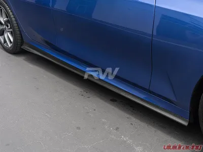 RW Carbon K Style Carbon Fiber Side Skirt Extensions BMW G20 3-Series 2019-2022 - bmwg2008