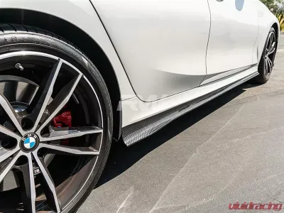 RW Carbon K Style Carbon Fiber Side Skirt Extensions BMW G20 3-Series 2019-2022 - bmwg2008