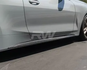 RW Carbon Fiber Side Skirt Extensions BMW G22 | G23 2021- 2023