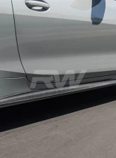 RW Carbon Fiber Side Skirt Extensions BMW G22 | G23 2021- 2023                                     - bmwg2202 - Image 6