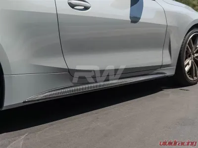 RW Carbon Fiber Side Skirt Extensions BMW G22 | G23 2021- 2023 - bmwg2202