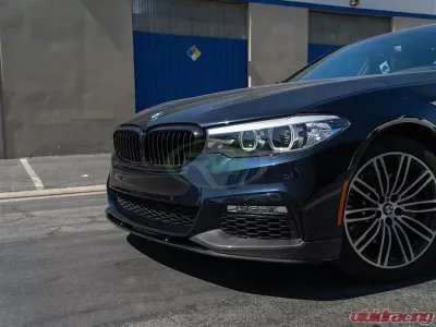 RW Carbon Performance Style CF Front Lip Spoiler w/ SLiPLO Anti-Scrape Kit BMW G30 2017-2020 - bmwg30003-1
