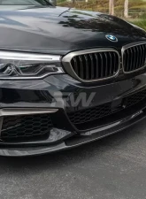 RW Carbon 3D Style Carbon Fiber Front Lip Spoiler w/ 3M Tape BMW G30 5 Series 2017-2020                                     - bmwg30005-1 - Image 5
