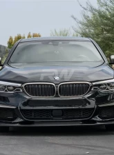RW Carbon 3D Style Carbon Fiber Front Lip Spoiler w/ 3M Tape BMW G30 5 Series 2017-2020                                     - bmwg30005-1 - Image 2