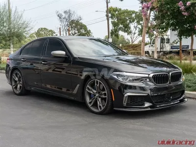 RW Carbon 3D Style Carbon Fiber Front Lip Spoiler w/ 3M Tape BMW G30 5 Series 2017-2020 - bmwg30005-1