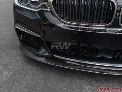 RW Carbon 3D Style Carbon Fiber Front Lip Spoiler w/ 3M Tape BMW G30 5 Series 2017-2020 - bmwg30005-1