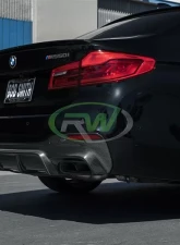 RW Carbon EC Style Carbon Fiber Rear Diffuser BMW G30 5 Series 2017-2020                                     - bmwg30009 - Image 2