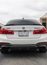 RW Carbon EC Style Carbon Fiber Rear Diffuser BMW G30 5 Series 2017-2020                                     - bmwg30009 - Image 4