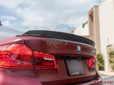 RW Carbon 3D Style Carbon Fiber Trunk Spoiler w/ 3M Tape BMW G30 | F90 2017-2020 - bmwg30016-1