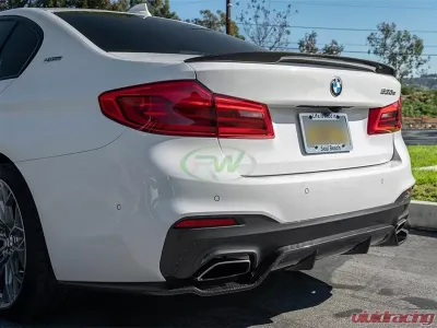 RW Carbon 3D Style Carbon Fiber Rear Diffuser BMW G30 5 Series 2017-2020 - bmwg30017