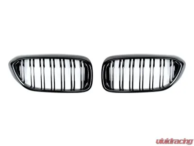 RW Carbon Dual Slat Gloss Black Grilles BMW G30 2017-2020 - bmwg30018