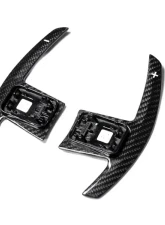RW Carbon Competition Paddle Shifters Gloss CF w/ White Indicators BMW G20 | G30 | F90 2017-2023                                     - bmwg30020-2 - Image 3
