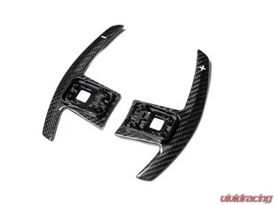 RW Carbon Competition Paddle Shifters Gloss CF w/ White Indicators BMW G20 | G30 | F90 2017-2023 - bmwg30020-2