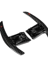 RW Carbon Competition Paddle Shifters Gloss CF w/ White Indicators BMW G20 | G30 | F90 2017-2023                                     - bmwg30020-2 - Image 3