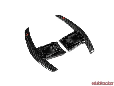 RW Carbon Competition Paddle Shifters Gloss CF w/ White Indicators BMW G20 | G30 | F90 2017-2023 - bmwg30020-2