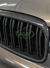RW Carbon Dual Slat Carbon Fiber Grilles BMW G30 2017-2020                                     - bmwg30021 - Image 2