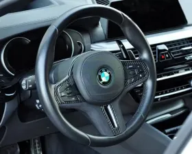 RW Carbon Fiber Alcantara Vented LCI Steering Wheel Trim BMW X3 | X5 | X6 2019-2022
