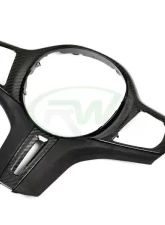 RW Carbon Fiber Alcantara Vented LCI Steering Wheel Trim Heated w/ Traffic Jam Assistant BMW X3 | X5 | X6 2019-2022                                     - bmwg30025-5 - Image 2