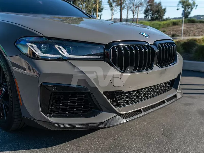 RW Carbon Fiber Front Lip Spoiler BMW G30 LCI 2021-2022 - bmwg30027
