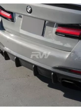 RW Carbon RWS Carbon Fiber Diffuser BMW G30 5-Series 2021-2023                                     - bmwg30030 - Image 2