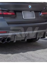 RW Carbon RWS Carbon Fiber Diffuser BMW G30 5-Series 2021-2023                                     - bmwg30030 - Image 7