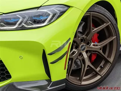 RW Carbon Fiber Canards w/ 3M Tape BMW M3 | M4 2021-2024 - bmwg8001-1