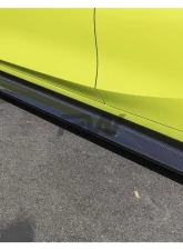 RW Carbon 3D Style Carbon Fiber Side Skirt Extensions BMW G80 M3 2021-2024                                     - bmwg80024 - Image 2