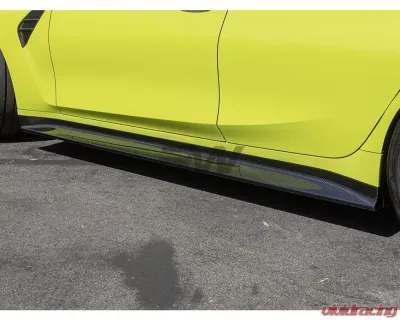 RW Carbon 3D Style Carbon Fiber Side Skirt Extensions BMW G80 M3 2021-2024 - bmwg80024