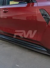 RW Carbon RWS Carbon Fiber Side Skirt Extensions BMW G80 M3 2021-2024                                     - bmwg8005 - Image 2