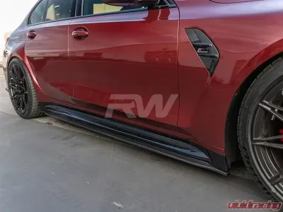 RW Carbon RWS Carbon Fiber Side Skirt Extensions BMW G80 M3 2021-2024 - bmwg8005