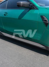 RW Carbon Performance Style Carbon Fiber Side Skirt Extensions BMW G82 | G83 2021-2023                                     - bmwg8201 - Image 3