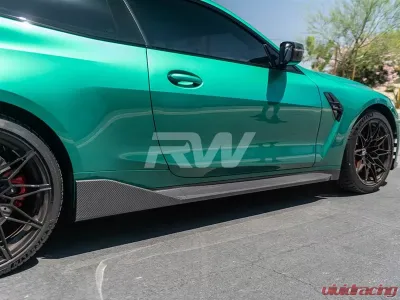 RW Carbon Performance Style Carbon Fiber Side Skirt Extensions BMW G82 | G83 2021-2023 - bmwg8201