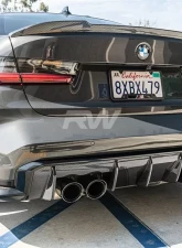 RW Carbon OEM Style Carbon Fiber Diffuser BMW G80 M3 | G82 G83 M4 2021-2024                                     - bmwg8209 - Image 3