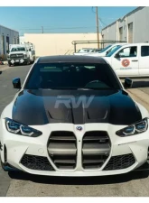 RW Carbon OEM Style Carbon Fiber Hood BMW M3 | M4 G8X 2021-2024                                     - bmwg8x014 - Image 3