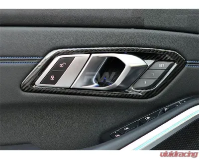 RW Carbon Carbon Fiber Door Handle Trims BMW G80 M3 2021-2024 - bmwg8x021