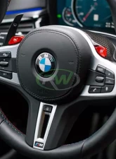 RW Carbon Fiber Steering Wheel Top Cover BMW 2017-2023                                     - bwmf9009 - Image 2