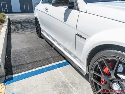 RW Carbon Mercedes-Benz W204 C63 CF Side Skirt Extensions - mecw20439